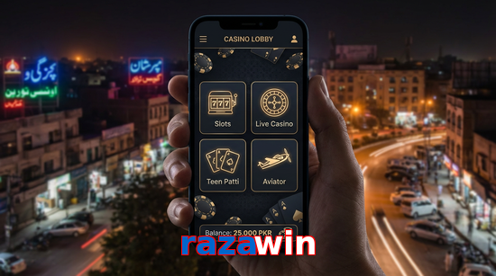 Main screen of Razawin app page for PK players