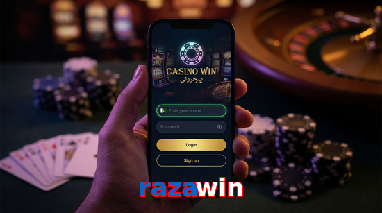 Main screen of Razawin login page for PK players